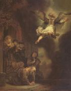 REMBRANDT Harmenszoon van Rijn The Archangel Leaving the Family of Tobias (mk05) Sweden oil painting artist